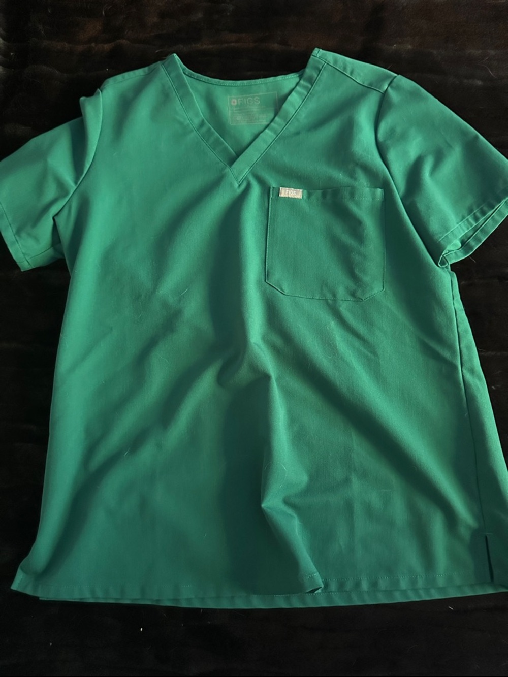 FIGS Teal V-Neck Scrub Top